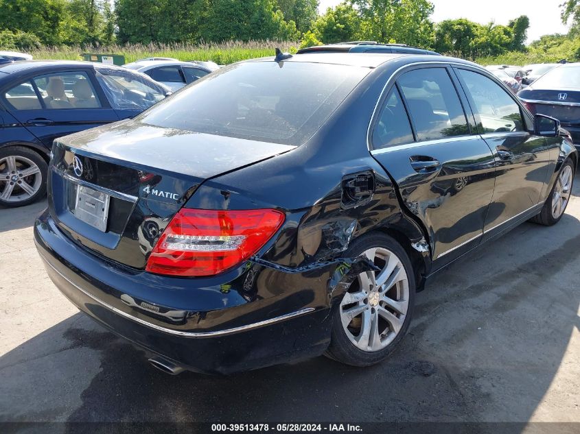 2012 Mercedes-Benz C 300 Luxury 4Matic/Sport 4Matic VIN: WDDGF8BBXCR237739 Lot: 39513478