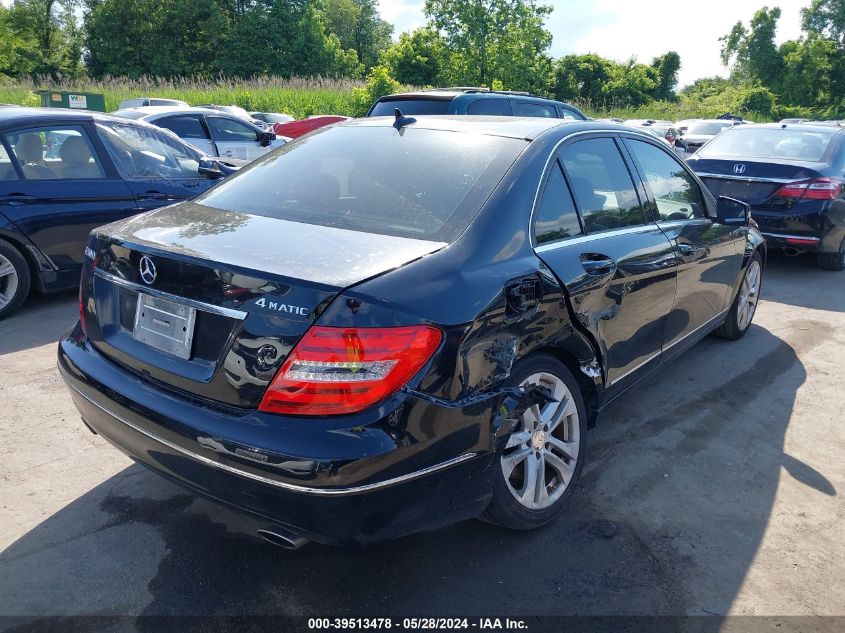 2012 Mercedes-Benz C 300 Luxury 4Matic/Sport 4Matic VIN: WDDGF8BBXCR237739 Lot: 39513478