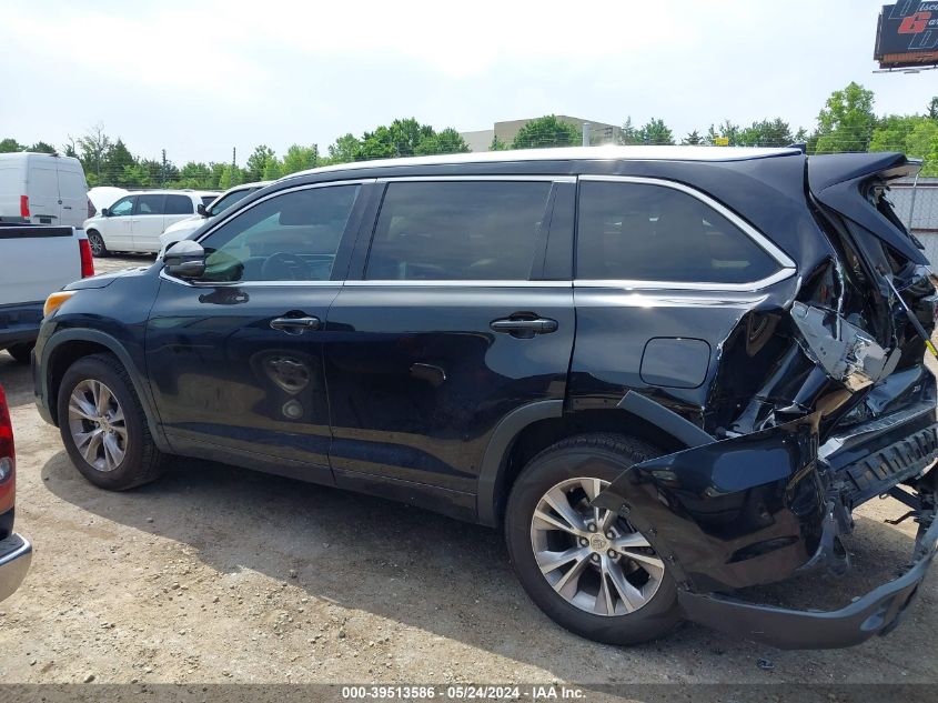 2015 Toyota Highlander Xle V6 VIN: 5TDKKRFH1FS097218 Lot: 39513586