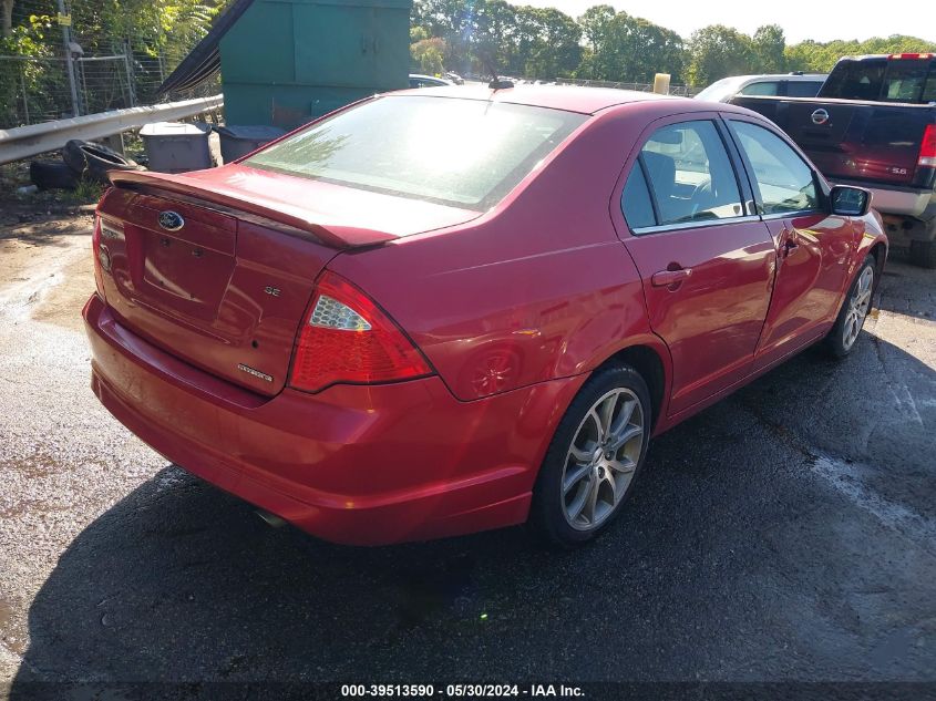 2012 Ford Fusion Se VIN: 3FAHP0HG9CR390588 Lot: 39513590