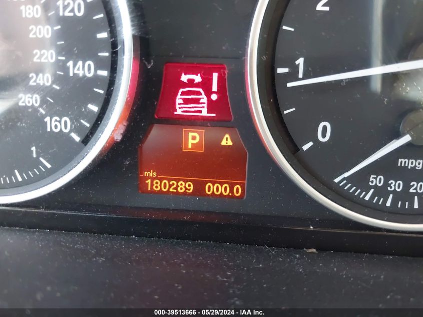 2009 BMW X5 xDrive30I VIN: 5UXFE43589L260165 Lot: 39513666