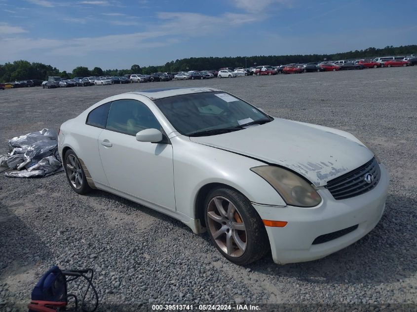 2003 Infiniti G35 Base W/6 Speed Manual VIN: JNKCV54E73M216523 Lot: 39513741