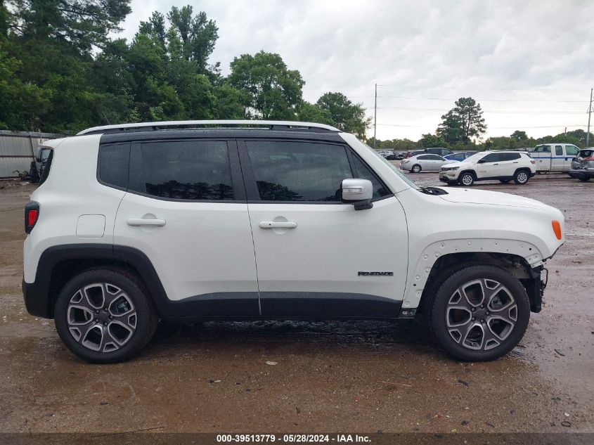 2017 Jeep Renegade Limited Fwd VIN: ZACCJADB0HPE50278 Lot: 39513779