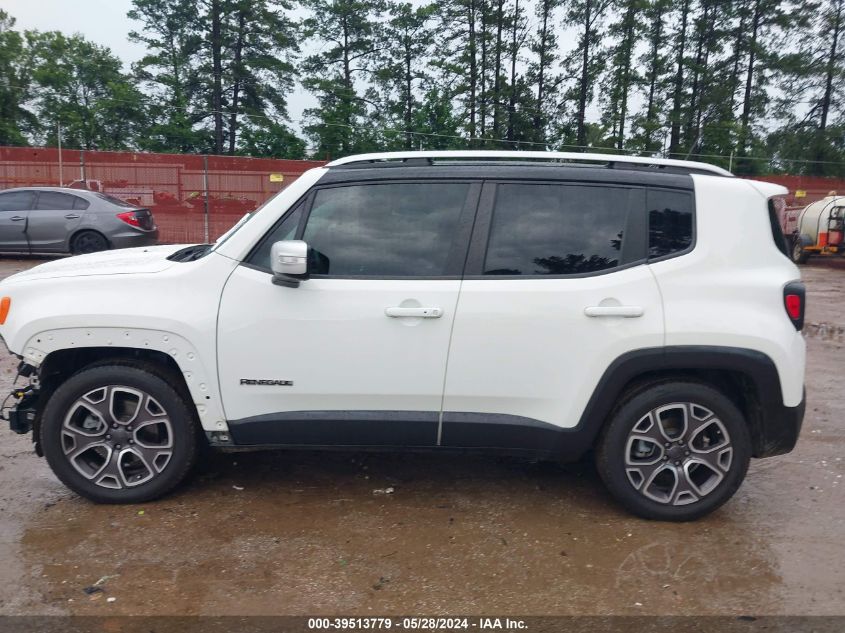 2017 Jeep Renegade Limited Fwd VIN: ZACCJADB0HPE50278 Lot: 39513779