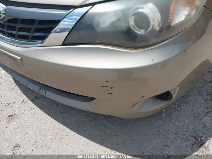 2008 Subaru Impreza 2.5I VIN: JF1GH61668H809664 Lot: 39513816