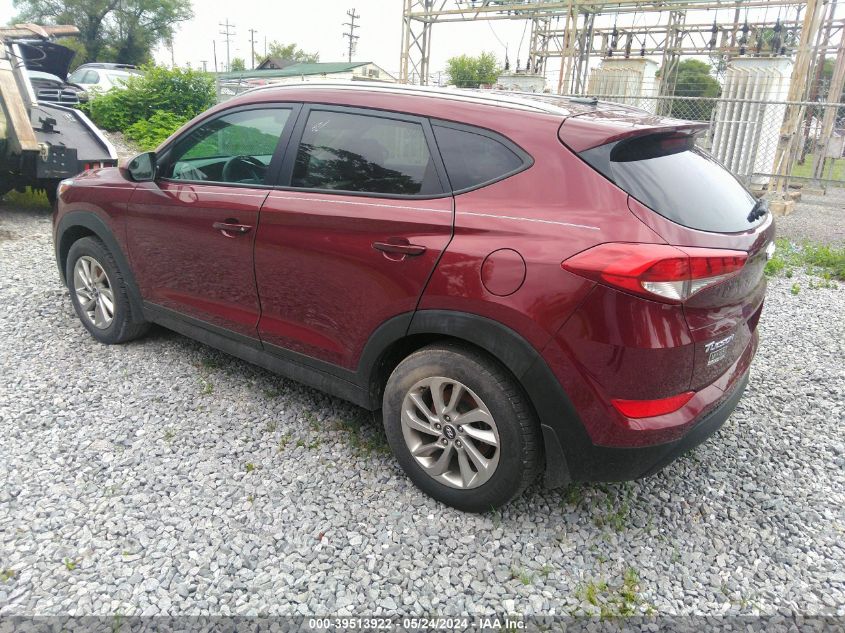 2016 Hyundai Tucson Se VIN: KM8J3CA44GU127606 Lot: 39513922