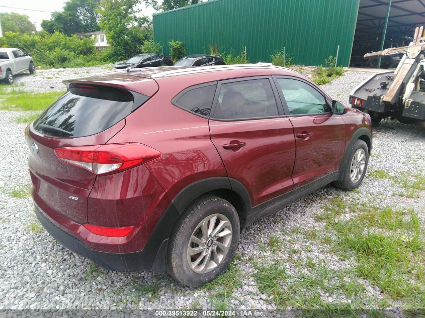 2016 Hyundai Tucson Se VIN: KM8J3CA44GU127606 Lot: 39513922