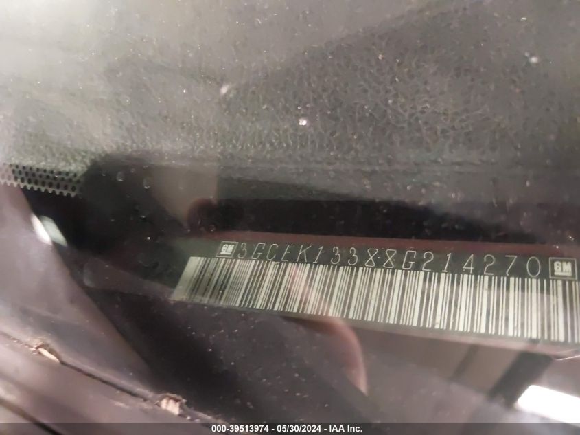 2008 Chevrolet Silverado 1500 Ltz VIN: 3GCEK13388G214270 Lot: 39513974