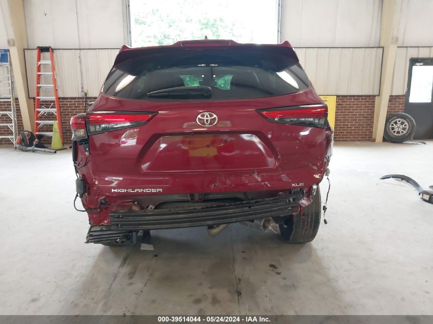 2021 Toyota Highlander Xle VIN: 5TDGZRAHXMS525552 Lot: 39514044