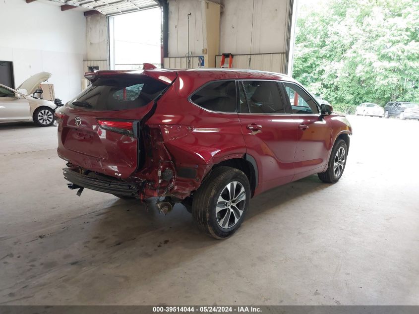 2021 Toyota Highlander Xle VIN: 5TDGZRAHXMS525552 Lot: 39514044