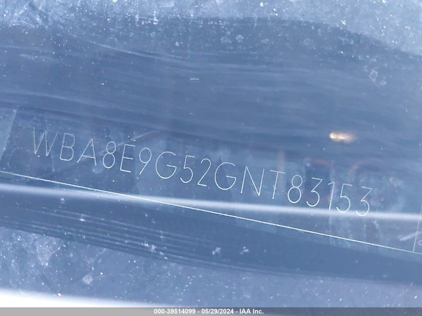 2016 BMW 328I VIN: WBA8E9G52GNT83153 Lot: 39514099