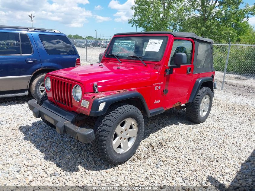 2002 Jeep Wrangler / Tj X VIN: 1J4FA39S52P720492 Lot: 39514116