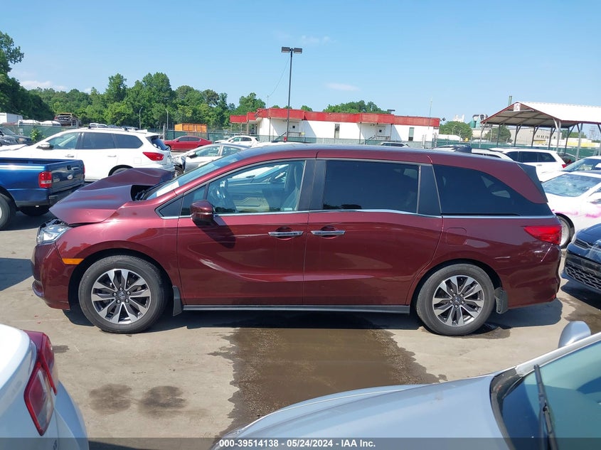 2021 Honda Odyssey Ex-L VIN: 5FNRL6H7XMB005197 Lot: 39514138