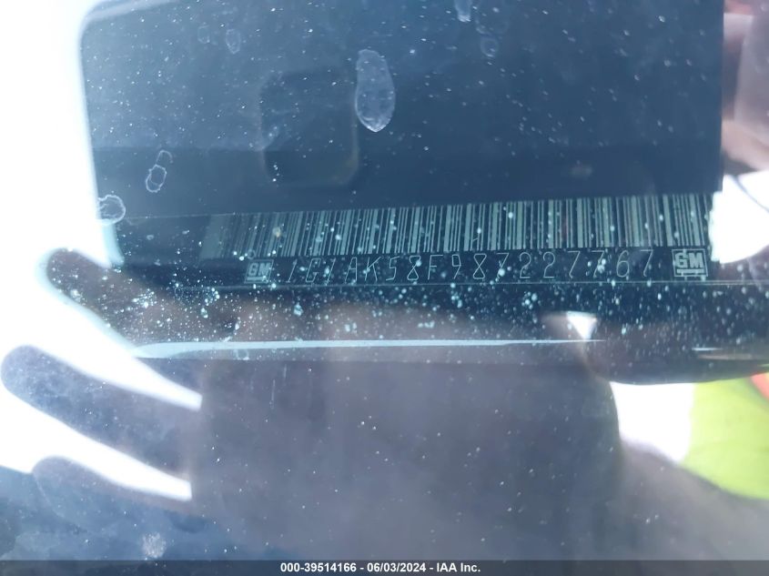 2008 Chevrolet Cobalt Ls VIN: 1G1AK58F987227767 Lot: 39514166