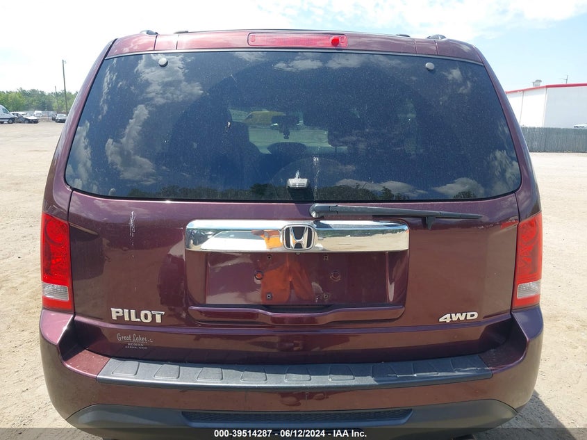 2015 Honda Pilot Ex-L VIN: 5FNYF4H5XFB076134 Lot: 39514287