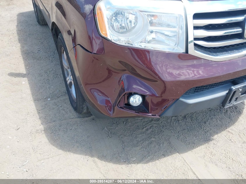 2015 Honda Pilot Ex-L VIN: 5FNYF4H5XFB076134 Lot: 39514287