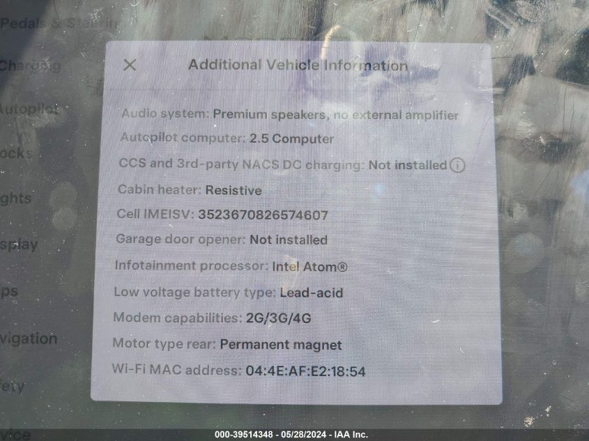 2019 Tesla Model 3 Long Range/Mid Range/Standard Range/Standard Range Plus VIN: 5YJ3E1EA2KF305977 Lot: 39514348