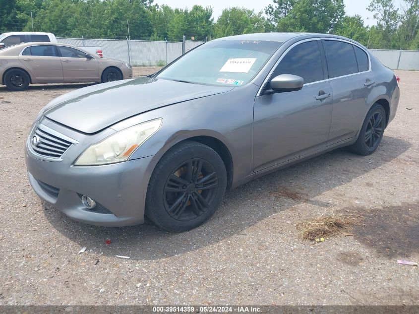 2012 Infiniti G25X VIN: JN1DV6AR4CM860390 Lot: 39514359