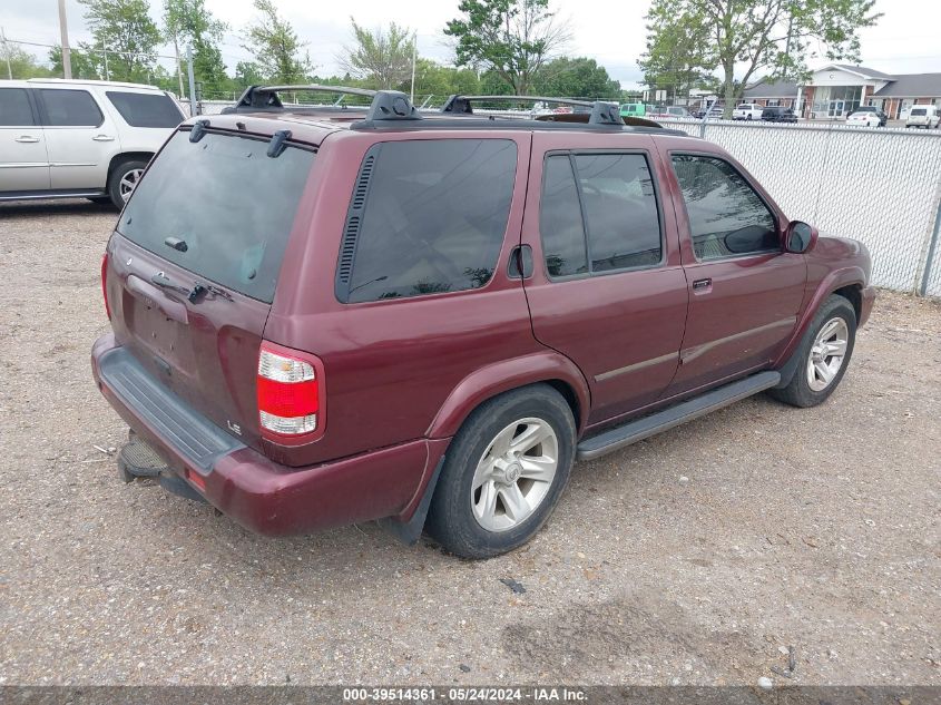 2002 Nissan Pathfinder Le VIN: JN8DR09X52W662796 Lot: 39514361