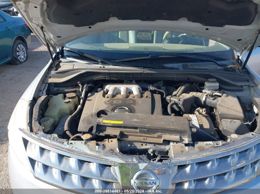 2007 Nissan Murano Sl VIN: JN8AZ08W37W64441 Lot: 39514451