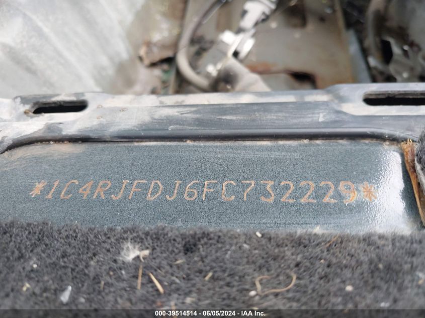 2015 Jeep Grand Cherokee Srt VIN: 1C4RJFDJ6FC732229 Lot: 39514514