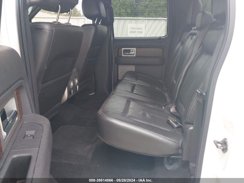 2013 Ford F-150 Lariat VIN: 1FTFW1CF2DFB41556 Lot: 39514566