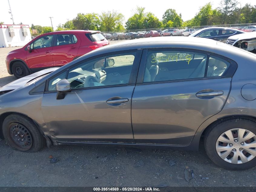 2012 Honda Civic Lx VIN: 19XFB2F53CE377498 Lot: 39514569