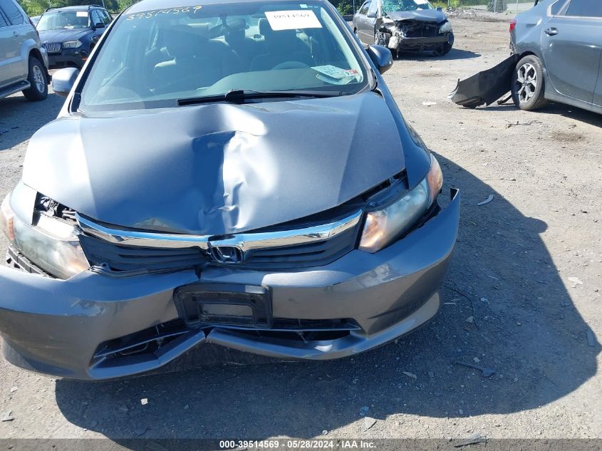 2012 Honda Civic Lx VIN: 19XFB2F53CE377498 Lot: 39514569