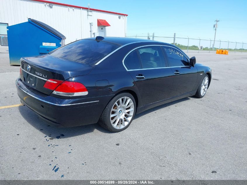 2008 BMW 750Li VIN: WBAHN83528DT85380 Lot: 39514599