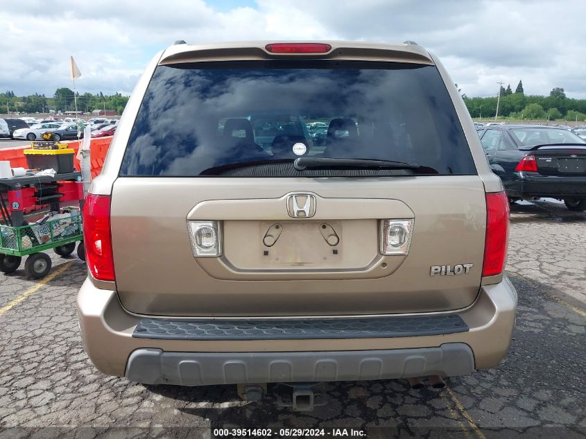 2003 Honda Pilot Ex VIN: 2HKYF18463H529992 Lot: 39514602