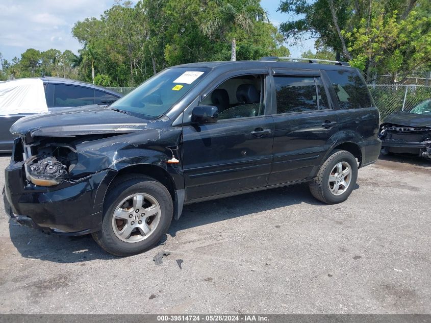 2006 Honda Pilot Ex-L VIN: 5FNYF185X6B018250 Lot: 39514724
