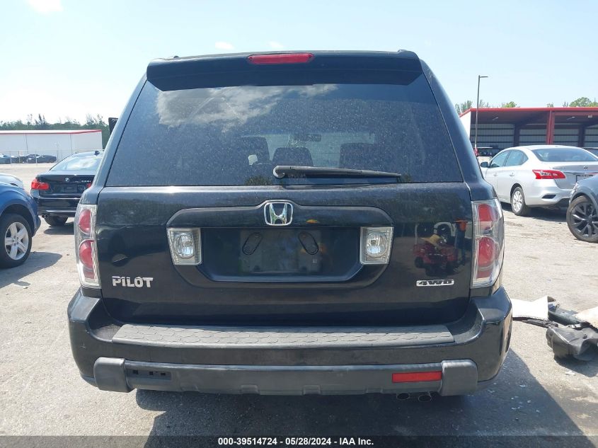 2006 Honda Pilot Ex-L VIN: 5FNYF185X6B018250 Lot: 39514724