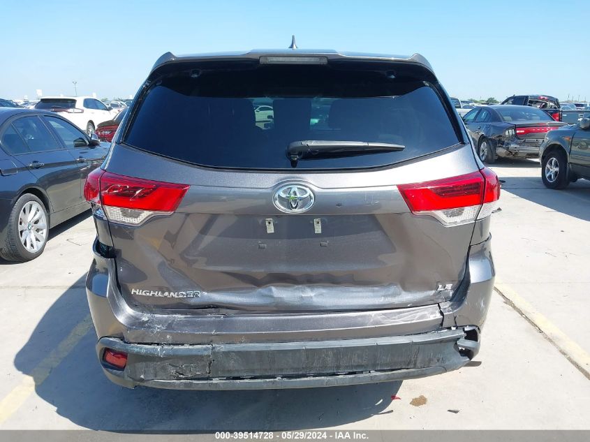 2019 Toyota Highlander Le/Le Plus VIN: 5TDZZRFHXKS358754 Lot: 39514728