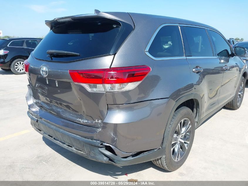 2019 Toyota Highlander Le/Le Plus VIN: 5TDZZRFHXKS358754 Lot: 39514728
