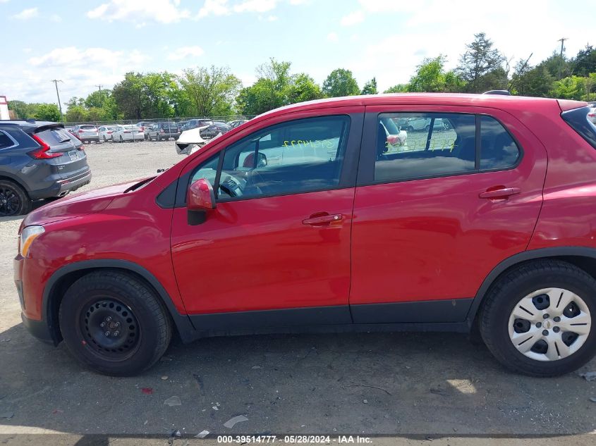 2015 Chevrolet Trax 1Ls VIN: KL7CJKSB7FB068987 Lot: 39514777