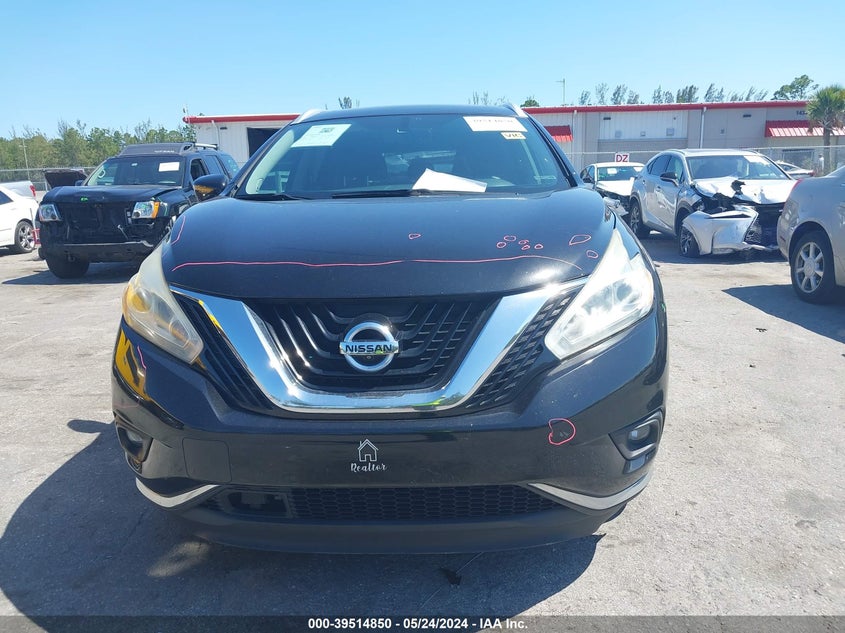 2016 Nissan Murano Sl VIN: 5N1AZ2MG2GN171662 Lot: 39514850