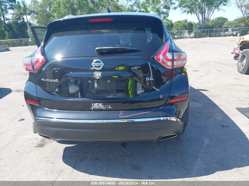 2016 Nissan Murano Sl VIN: 5N1AZ2MG2GN171662 Lot: 39514850