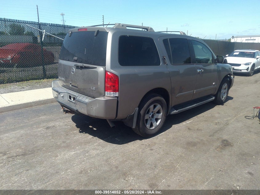 2006 Nissan Armada Le VIN: 5N1AA08B46N743341 Lot: 39514852