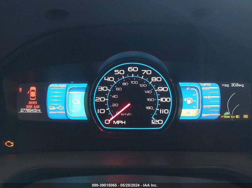 2011 Ford Fusion Hybrid VIN: 3FADP0L3XBR124126 Lot: 39515065