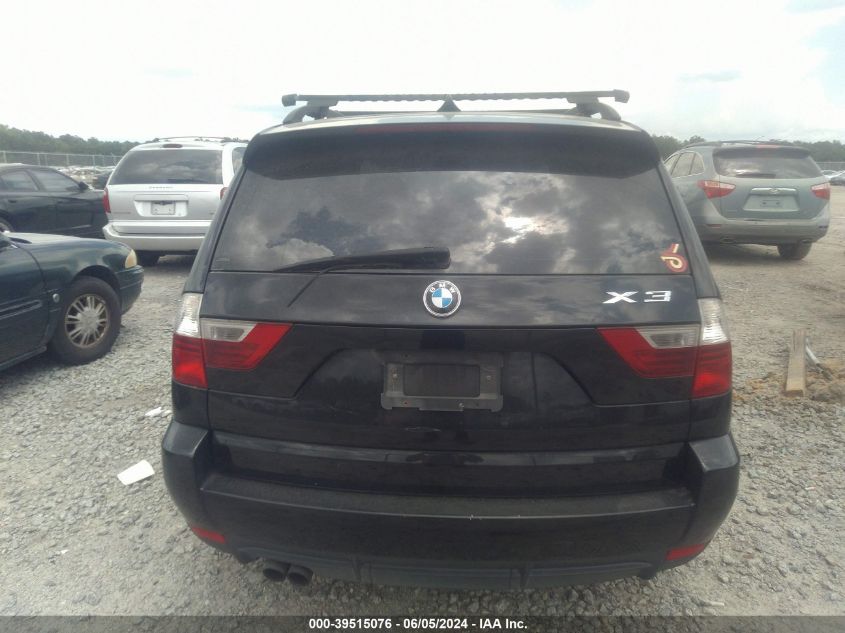 2007 BMW X3 3.0Si VIN: WBXPC93497WF16573 Lot: 39515076