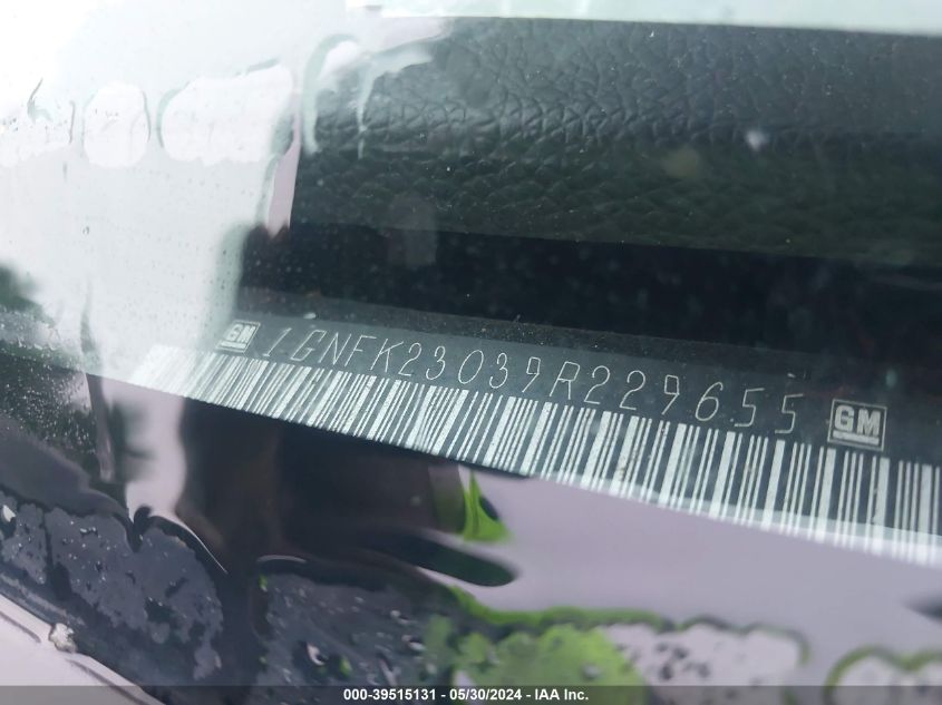 2009 Chevrolet Tahoe Lt1 VIN: 1GNFK23039R229655 Lot: 39515131