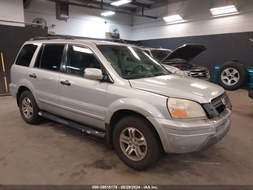 2005 Honda Pilot Ex-L VIN: 5FNYF18505B017588 Lot: 39515178