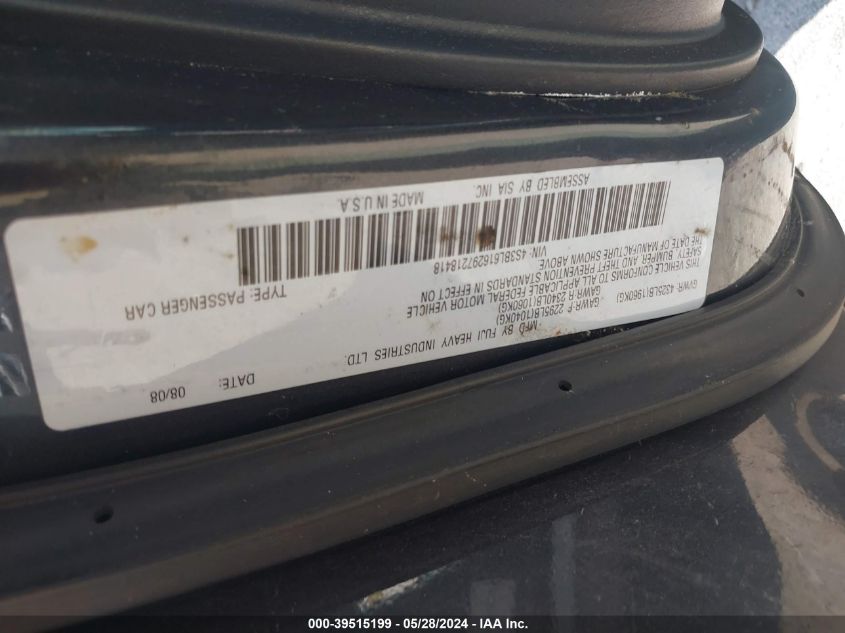 2009 Subaru Legacy 2.5I VIN: 4S3BL616297218418 Lot: 39515199