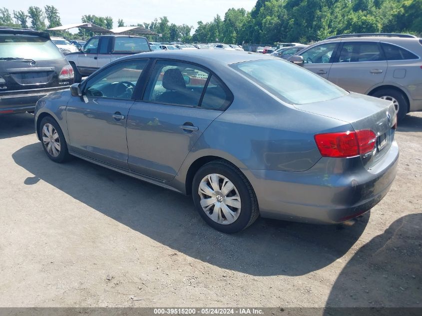 2012 Volkswagen Jetta 2.0L S VIN: 3VW2K7AJ2CM394313 Lot: 39515200