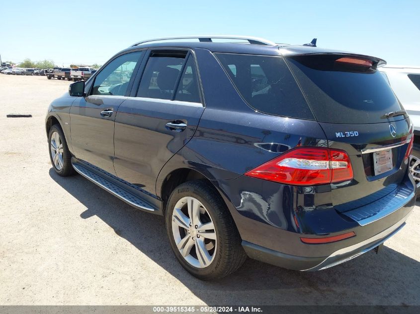 2012 Mercedes-Benz Ml 350 4Matic VIN: 4JGDA5HB6CA025898 Lot: 39515345