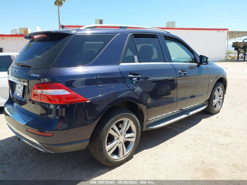 2012 Mercedes-Benz Ml 350 4Matic VIN: 4JGDA5HB6CA025898 Lot: 39515345