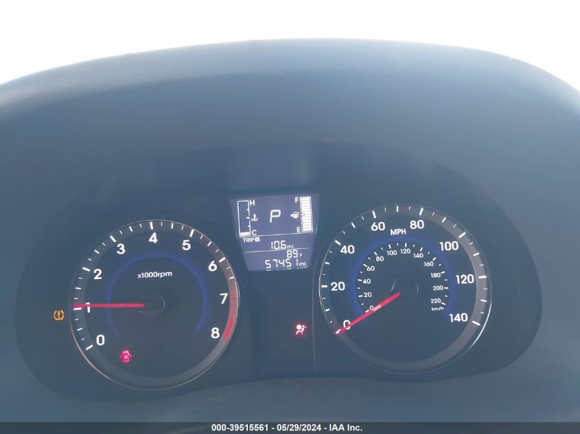 2017 Hyundai Accent Value Edition VIN: KMHCT4AE9HU271922 Lot: 39515561