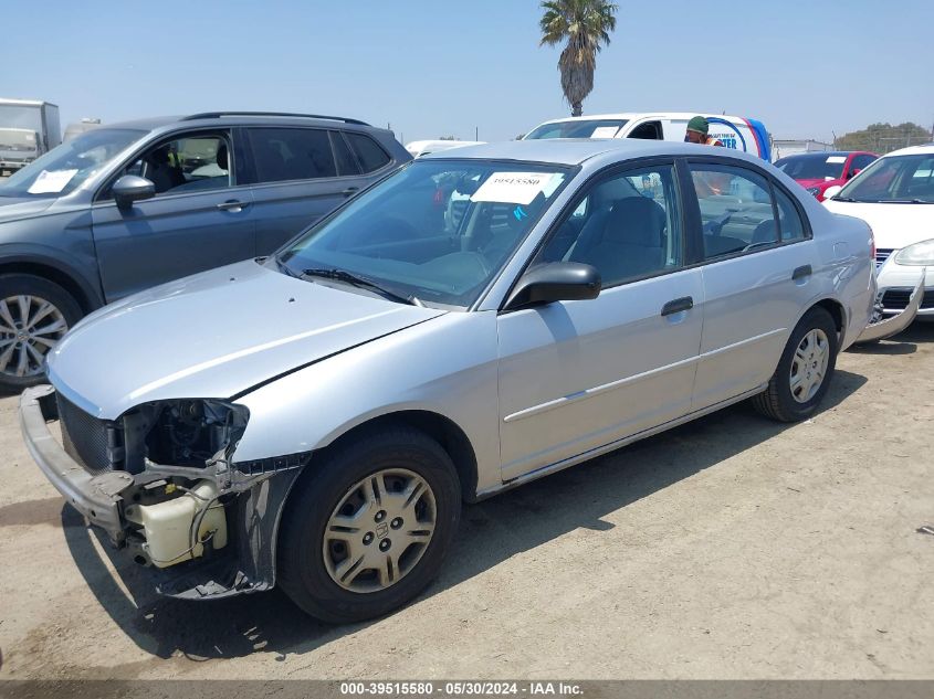 2001 Honda Civic Lx VIN: 2HGES16581H555558 Lot: 39515580