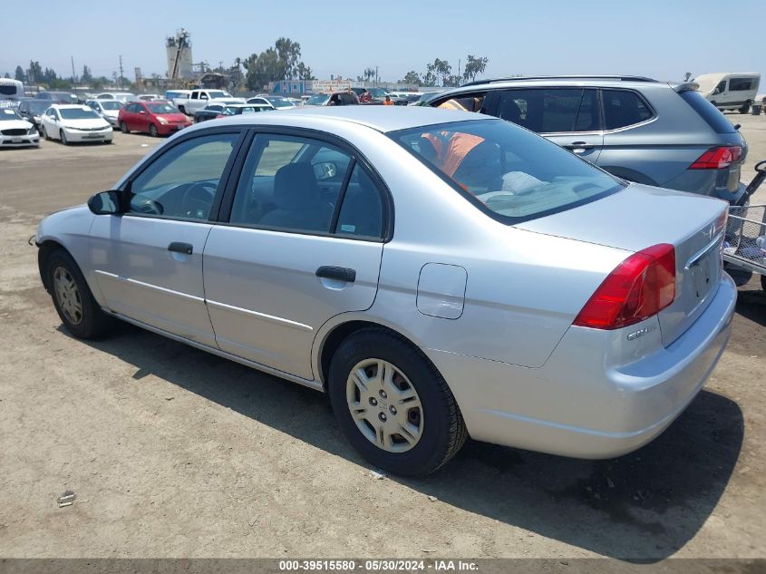 2001 Honda Civic Lx VIN: 2HGES16581H555558 Lot: 39515580