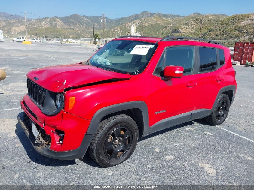 2019 Jeep Renegade Altitude Fwd VIN: ZACNJABB4KPK00378 Lot: 39515619